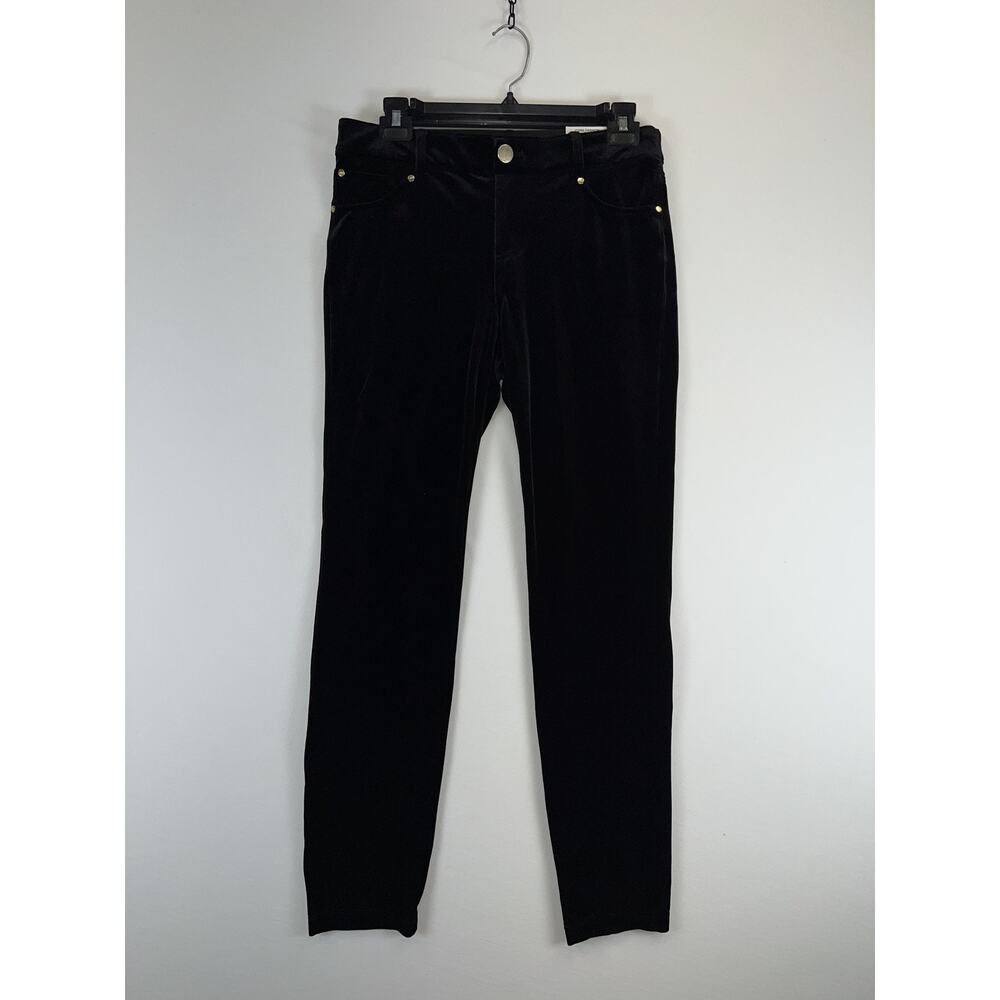 INC International Concepts Black Straight Leg Velvet Pants